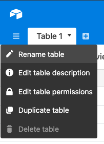 Rename table