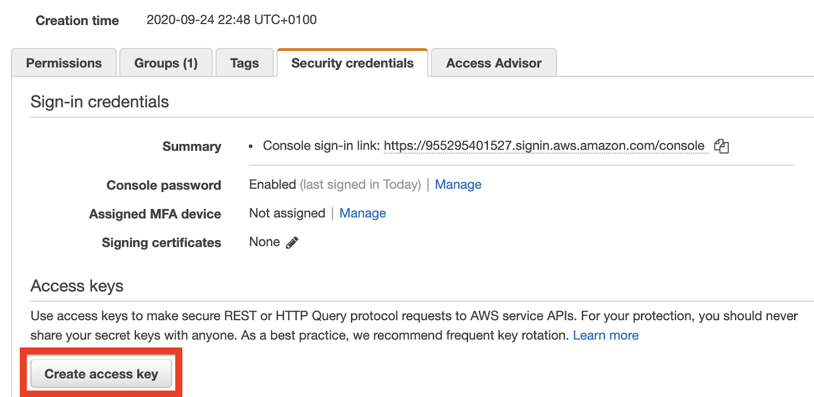 AWS Security Credentials