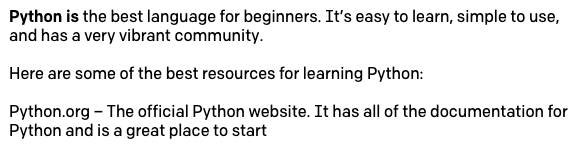 "Python is" completion with 0.5 temperature