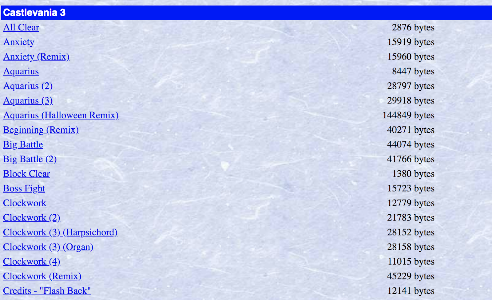 MIDI Files on the web page