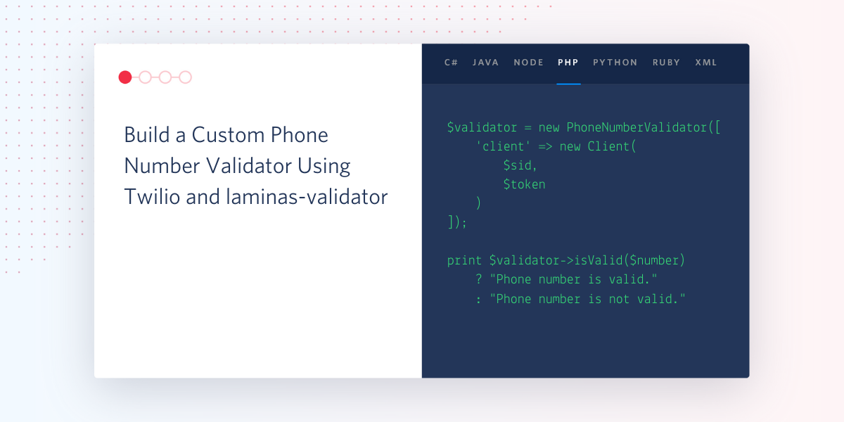 Build a PHP Phone Number Validator Using Twilio and laminas-validator