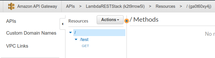 AWS API Gateway endpoint