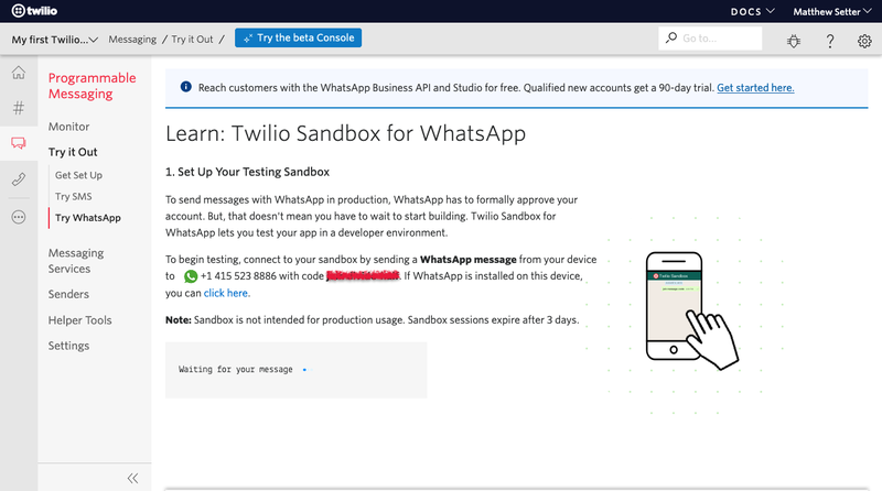 Twilio Sandbox