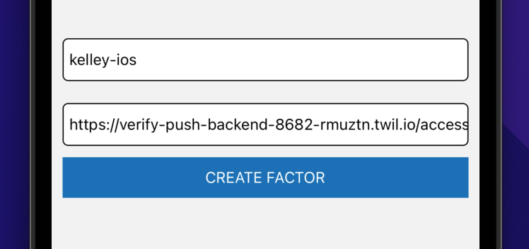 example identity and backend url