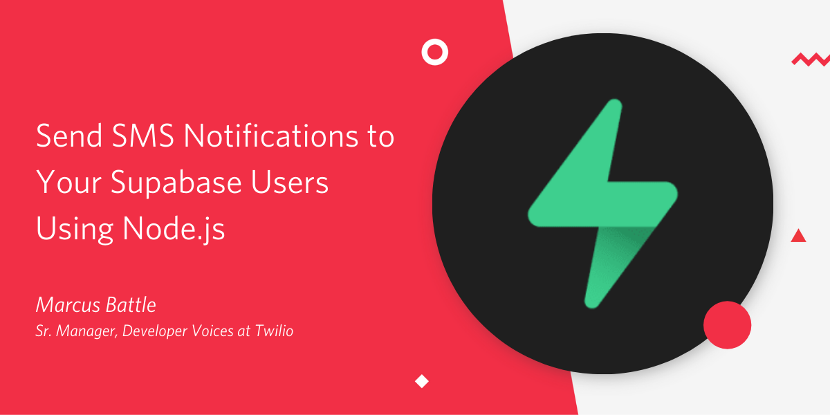 Send SMS Notifications to Your Supabase Users Using Node.js