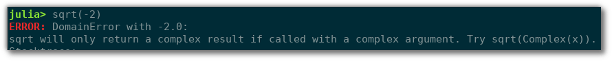 An example of a Julia error message