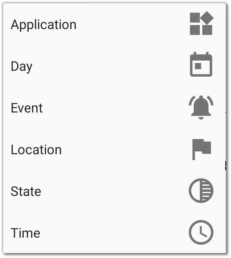 Tasker&#x27;s "Create Profile" dialog.