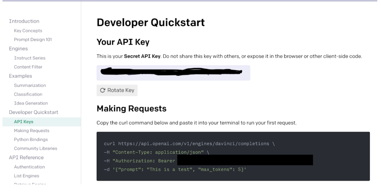 OpenAI API key