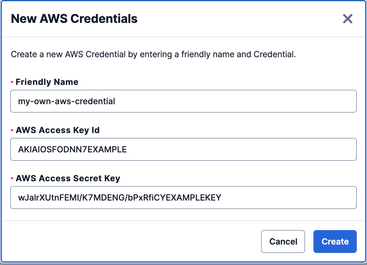 Creating new AWS credentials