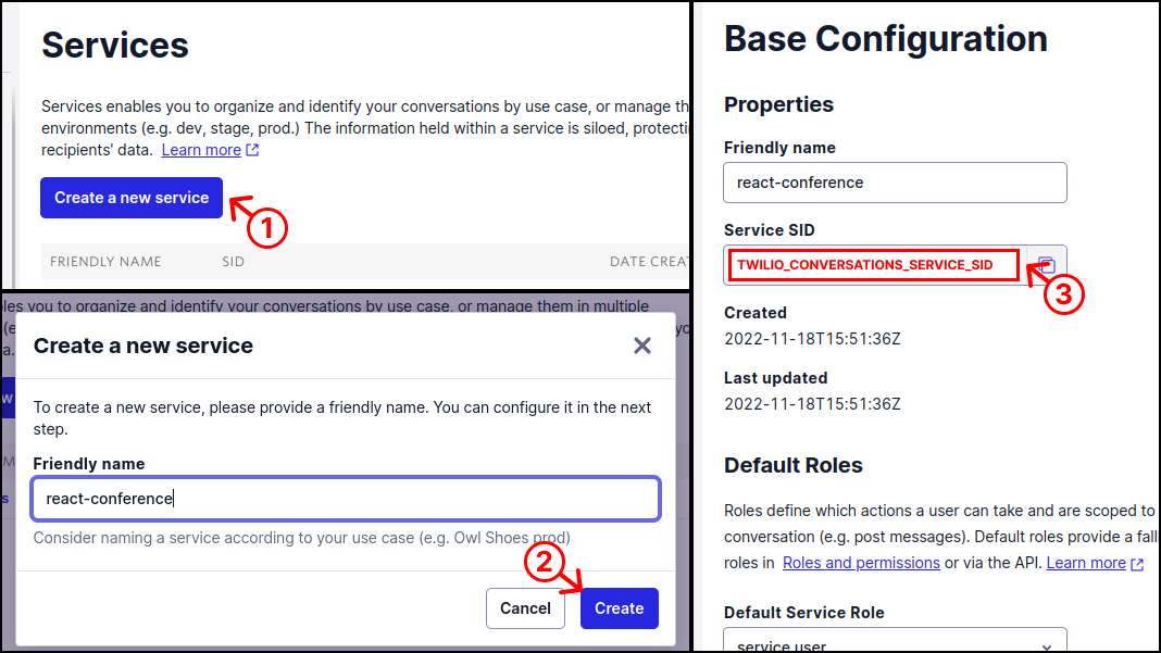 Twilio Conversations Service SID