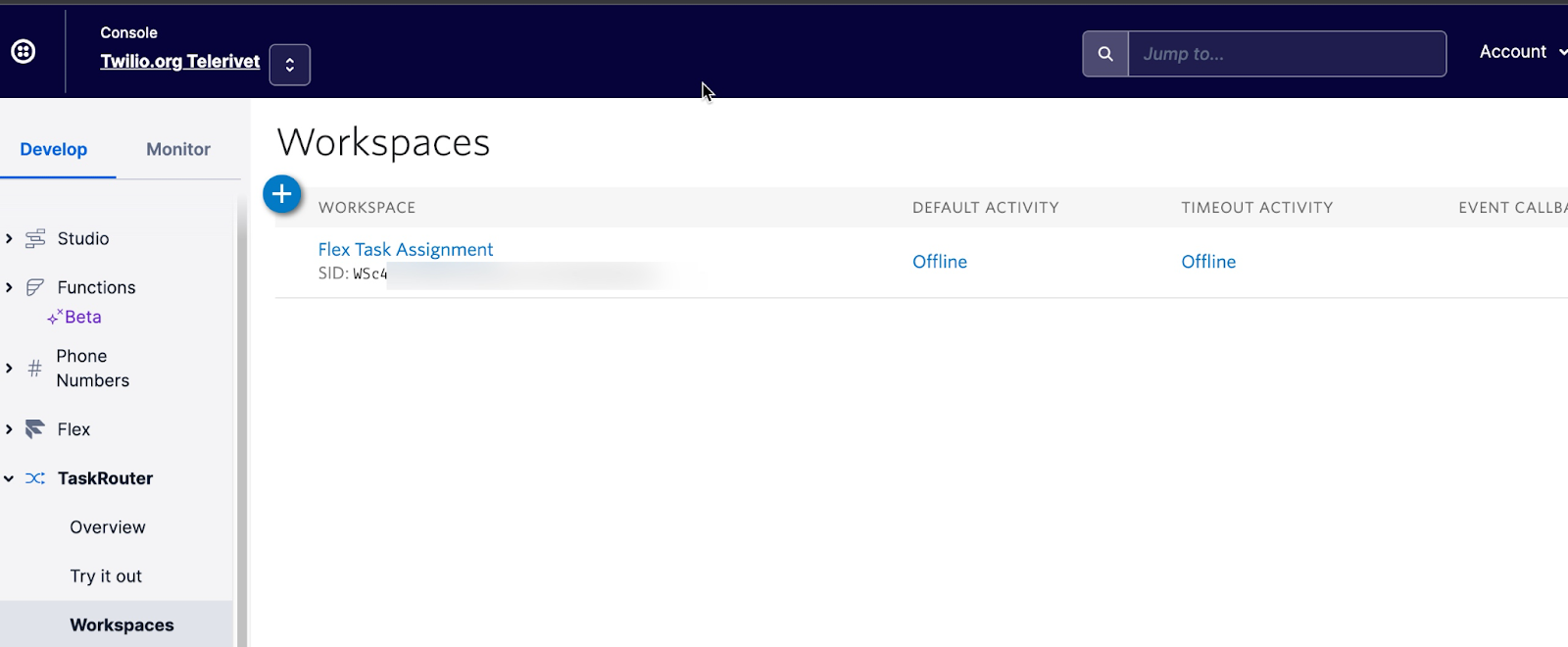 Finding the SID in TaskRouter Workspaces