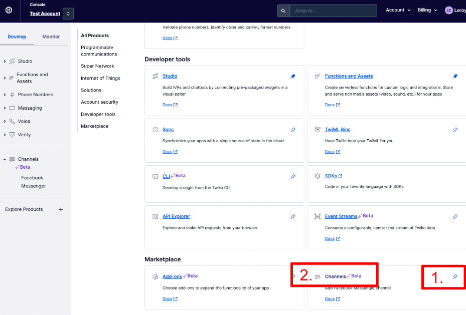 Channels in the Twilio Marketplace