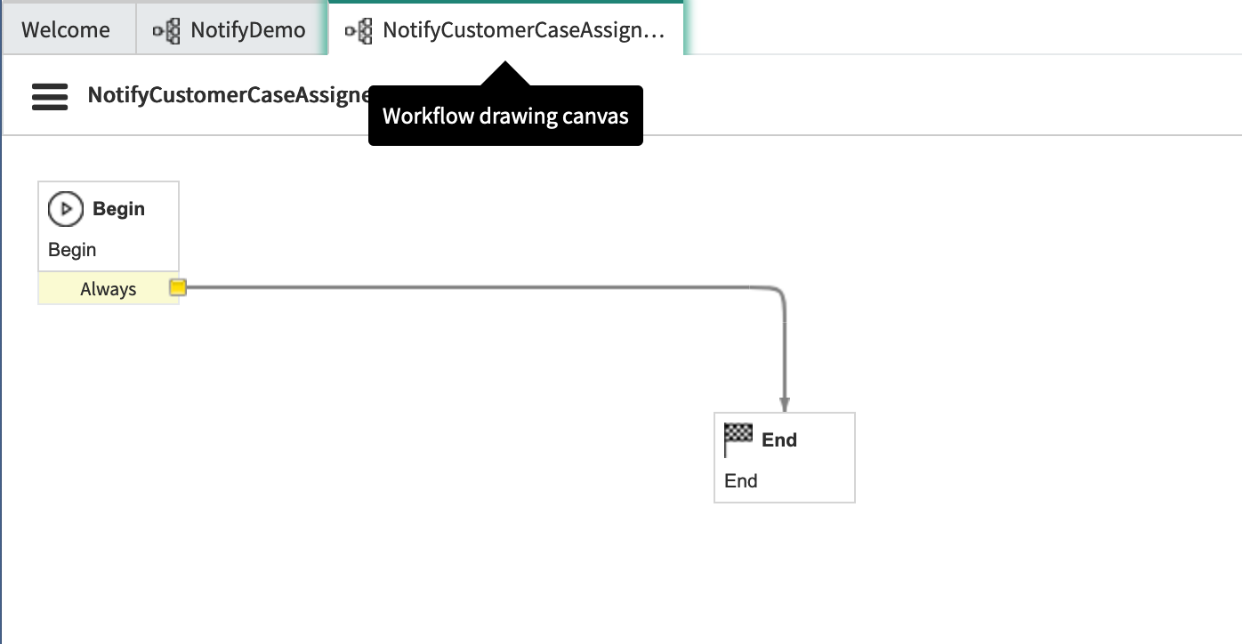 New workflow tab in ServiceNow