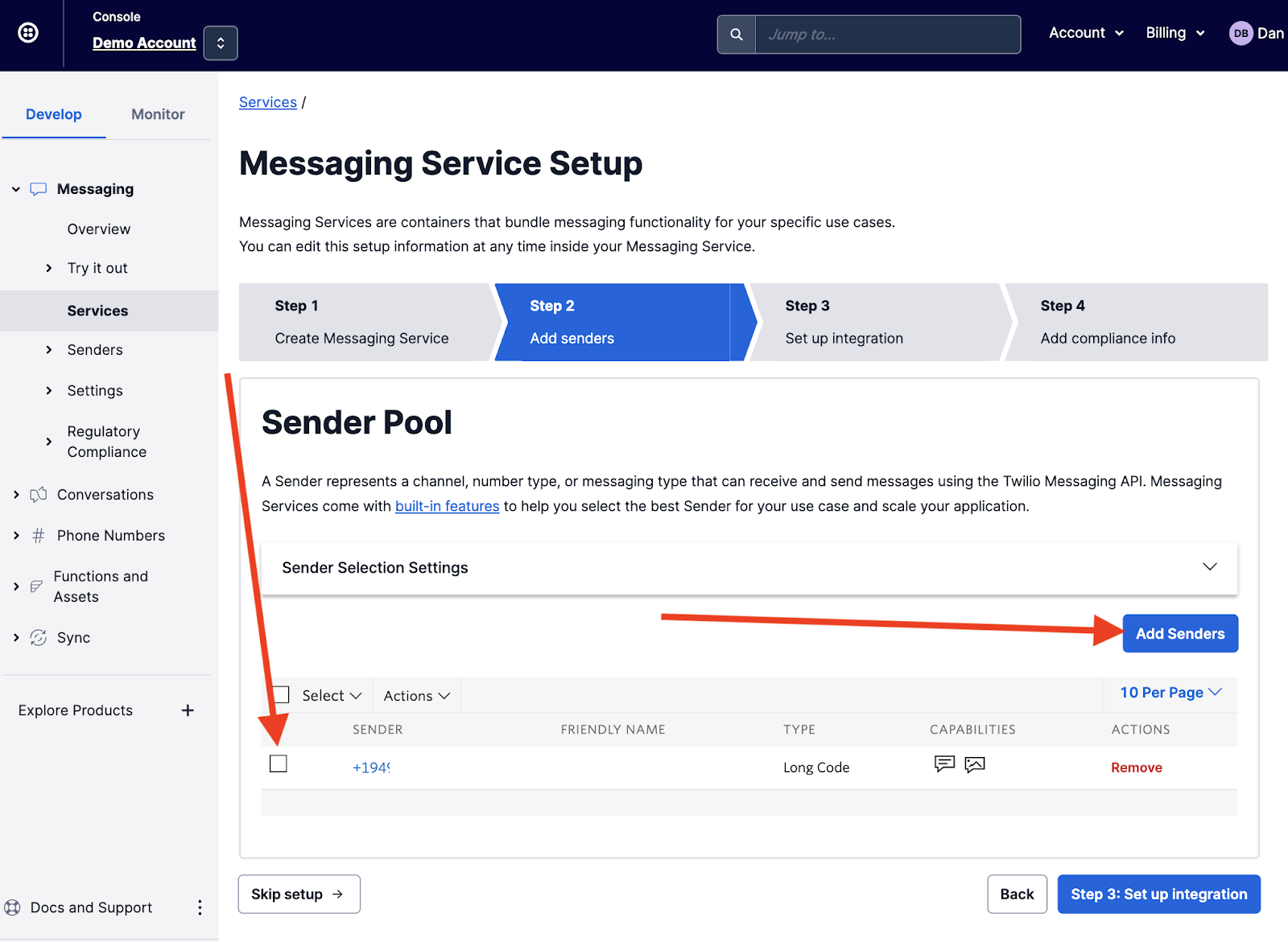 Numbers in the Sending Pool