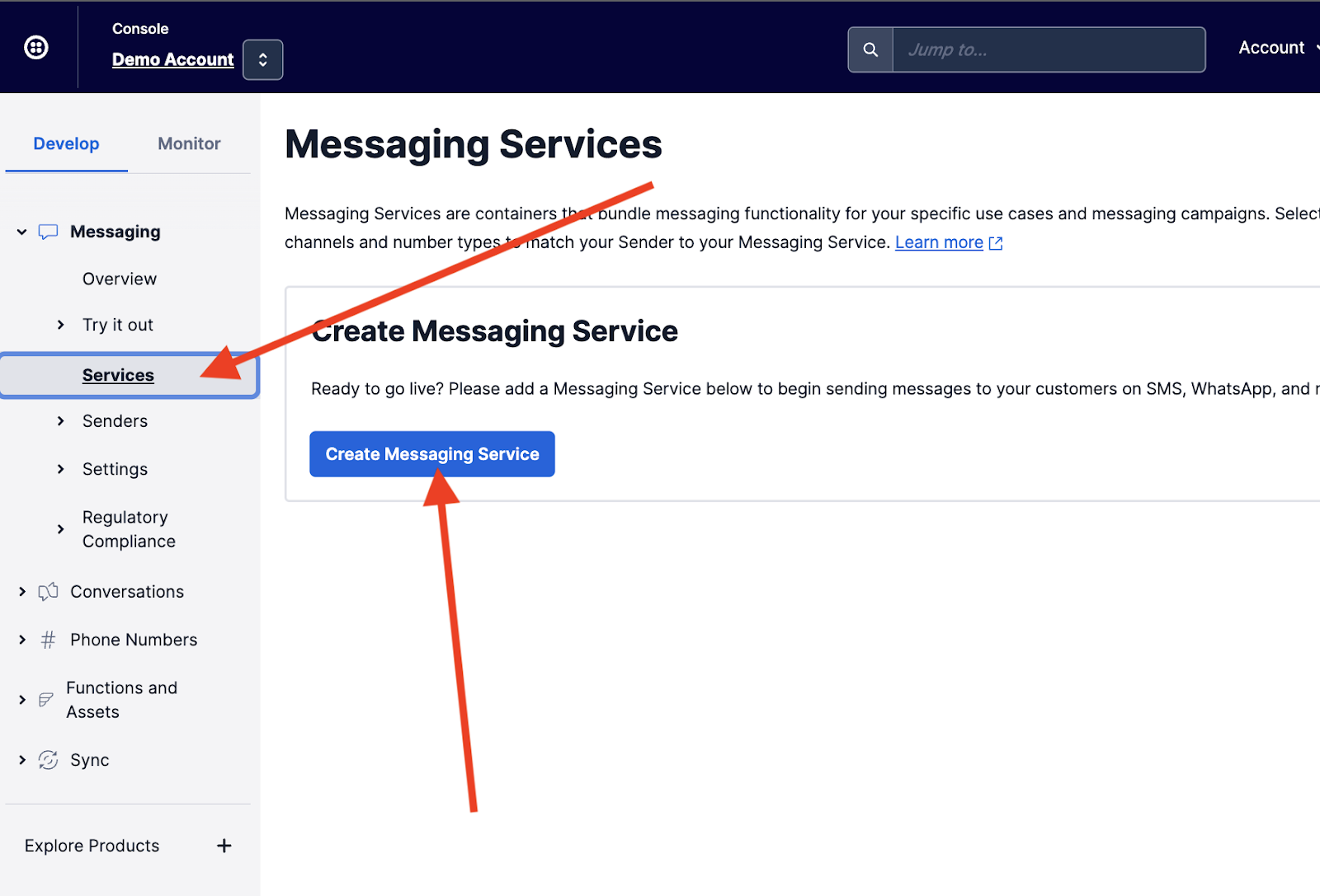 Create a Messaging Service