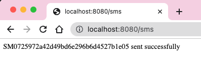 localhost:8080/sms