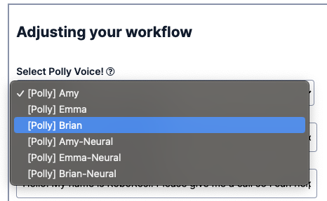 Twilio IVR Builder Voice Selection