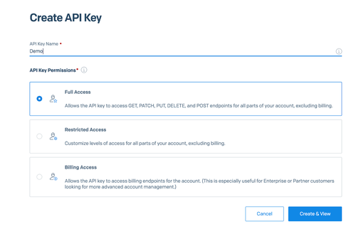 Creating a SendGrid API Key