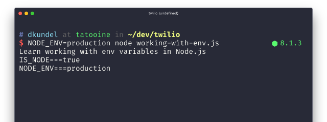 Travailler avec des variables d'environnement en Node.js