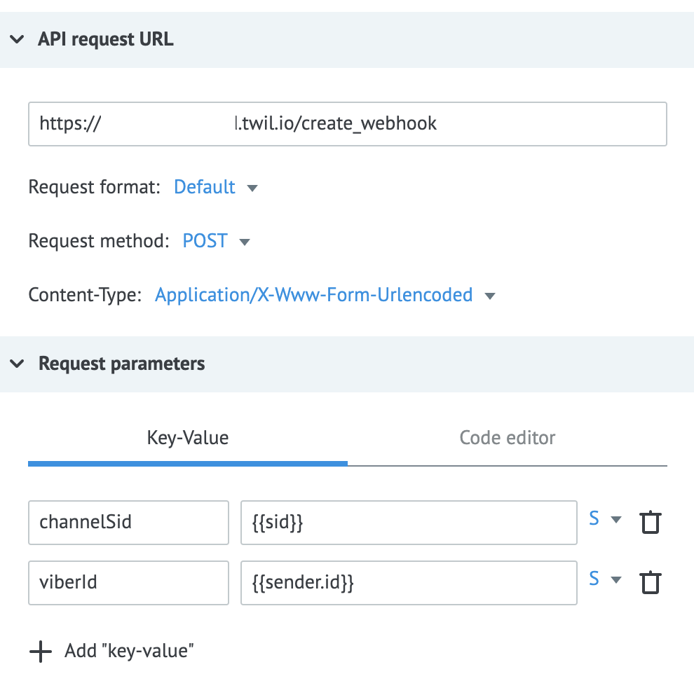 Viber Create Webhook Corezoid