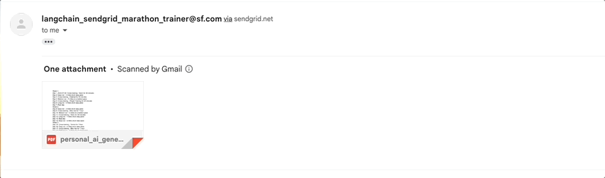 gif of email in my inbox with attached PDF of AI-generated plan which I then click and scroll through