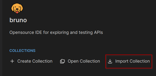 Import a Collection inside Bruno