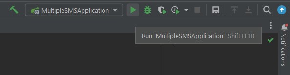 The IntelliJ IDEA Run button