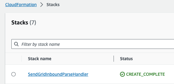 Stack installed in AWS