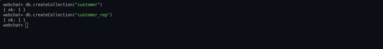 Creating collections in Mongo shell