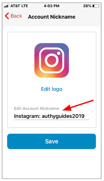 Editing Instagram Account Nickname in App Editing Instagram Account Nickname in App